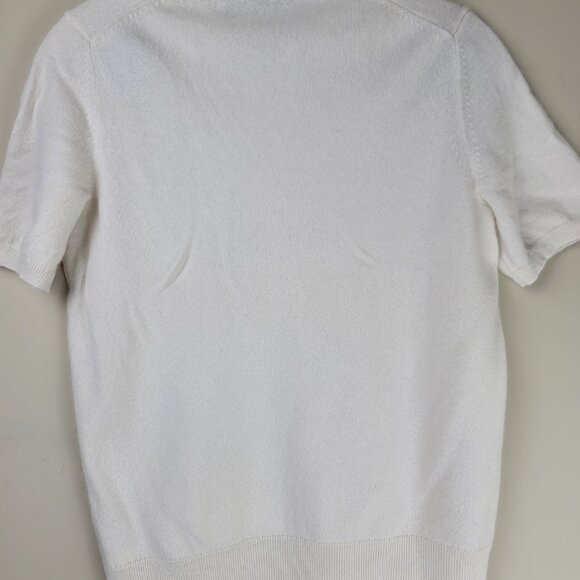 Theory Cap Short Sleeve 100% Cashmere Sweater Top Knit - Picture 7 of 12